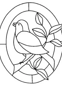 Fisă de colorat cu Pasari de colorat p73