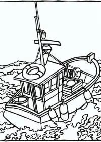 Fisă de colorat cu Pe mare de colorat p02