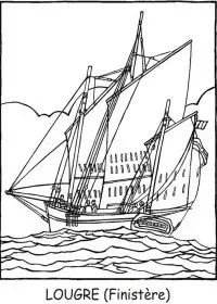 Fisă de colorat cu Pe mare de colorat p04