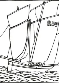 Fisă de colorat cu Pe mare de colorat p09