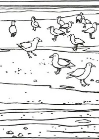 Fisă de colorat cu Pe mare de colorat p15