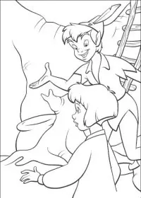 Fisă de colorat cu Peter pan 2 de colorat p05