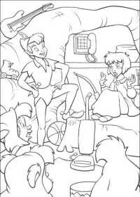 Fisă de colorat cu Peter pan 2 de colorat p06