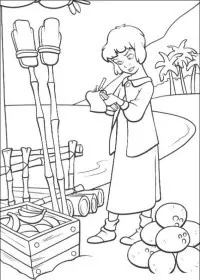 Fisă de colorat cu Peter pan 2 de colorat p08