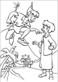 Fisă de colorat cu Peter pan 2 de colorat p23