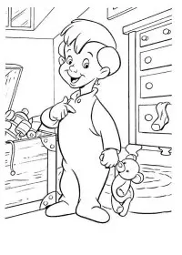 Fisă de colorat cu Peter pan de colorat p02