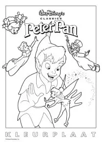Fisă de colorat cu Peter pan de colorat p16