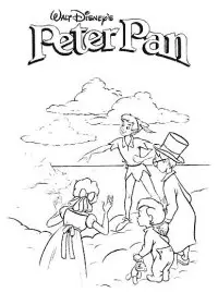 Fisă de colorat cu Peter pan de colorat p19