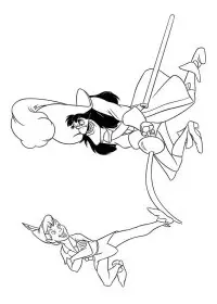 Fisă de colorat cu Peter pan de colorat p44