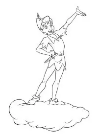 Fisă de colorat cu Peter pan de colorat p50