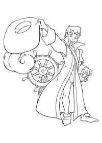 Fisă de colorat cu Peter pan de colorat p52