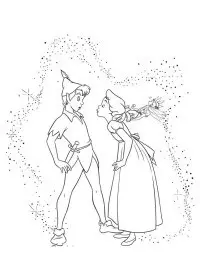 Fisă de colorat cu Peter pan de colorat p55