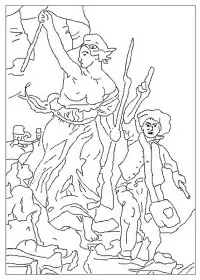 Fisă de colorat cu Picturi celebre de colorat p09