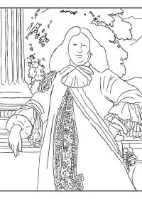 Fisă de colorat cu Picturi celebre de colorat p13