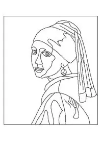 Fisă de colorat cu Picturi celebre de colorat p16