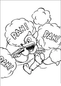 Fisă de colorat cu Piff si hercule de colorat p08