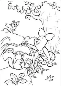 Fisă de colorat cu Piglet de colorat p10