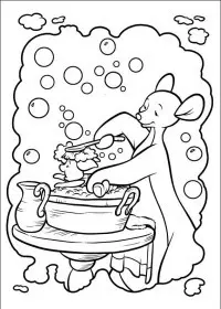 Fisă de colorat cu Piglet de colorat p21