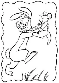 Fisă de colorat cu Piglet de colorat p24