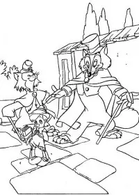 Fisă de colorat cu Pinocchio de colorat p04