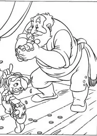 Fisă de colorat cu Pinocchio de colorat p05