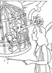 Fisă de colorat cu Pinocchio de colorat p06
