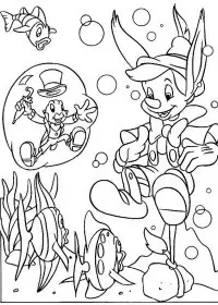 Fisă de colorat cu Pinocchio de colorat p10