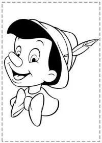 Fisă de colorat cu Pinocchio de colorat p14