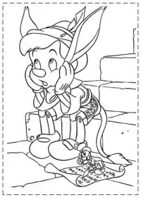 Fisă de colorat cu Pinocchio de colorat p17