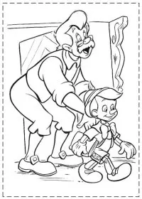 Fisă de colorat cu Pinocchio de colorat p18