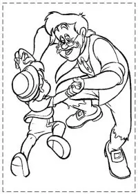 Fisă de colorat cu Pinocchio de colorat p19