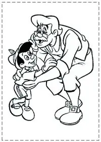 Fisă de colorat cu Pinocchio de colorat p20