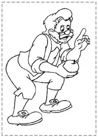 Fisă de colorat cu Pinocchio de colorat p21