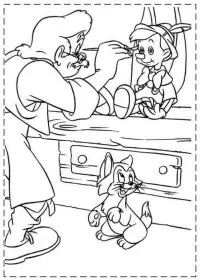 Fisă de colorat cu Pinocchio de colorat p23