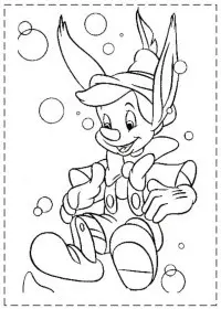 Fisă de colorat cu Pinocchio de colorat p25