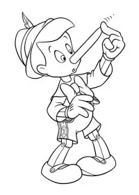 Fisă de colorat cu Pinocchio de colorat p32