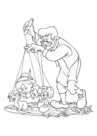 Fisă de colorat cu Pinocchio de colorat p42