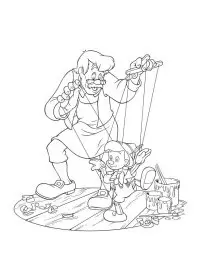 Fisă de colorat cu Pinocchio de colorat p43