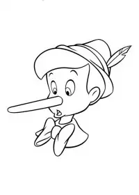 Fisă de colorat cu Pinocchio de colorat p49
