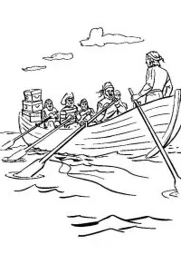 Fisă de colorat cu Pirati de colorat p04