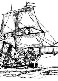 Fisă de colorat cu Pirati de colorat p06