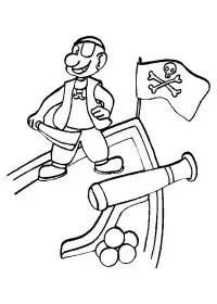 Fisă de colorat cu Pirati de colorat p09