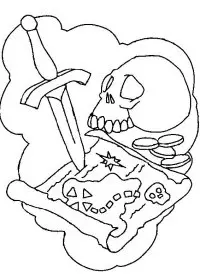 Fisă de colorat cu Pirati de colorat p10