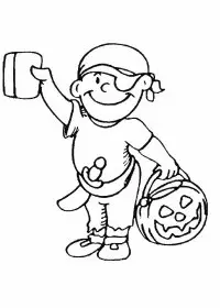 Fisă de colorat cu Pirati de colorat p15