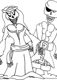 Fisă de colorat cu Pirati de colorat p16