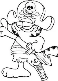 Fisă de colorat cu Pirati de colorat p17