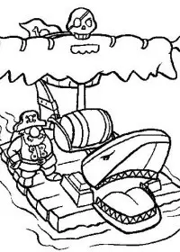 Fisă de colorat cu Pirati de colorat p19