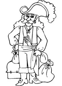 Fisă de colorat cu Pirati de colorat p22