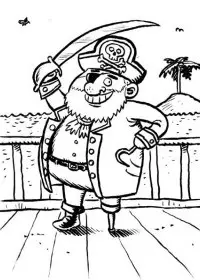 Fisă de colorat cu Pirati de colorat p24