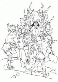 Piratii Din Caraibe de colorat